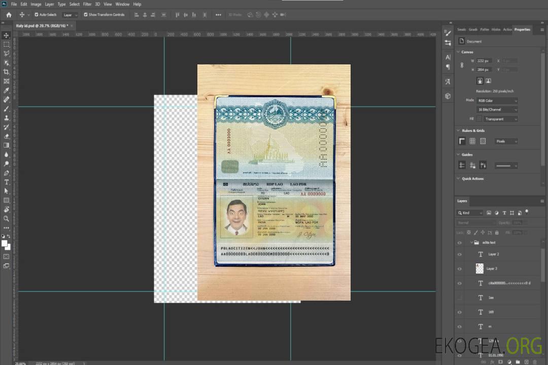 Photo d'identité du Laos template Photo d'identité du Laos template